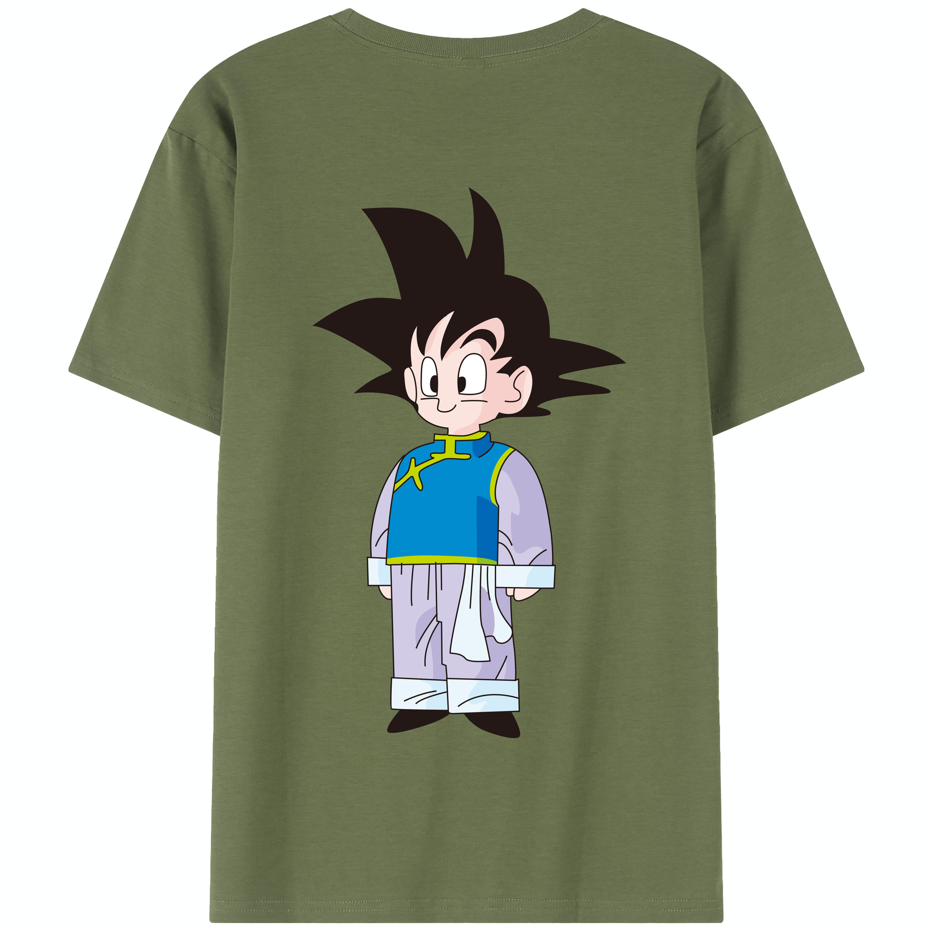 （画像用） ドラゴンボール 孫悟空（そん ごくう）Son Goku カカロット DRAGON BALL Kakarotto 綿100％半袖Tシャツ（背面プリント）